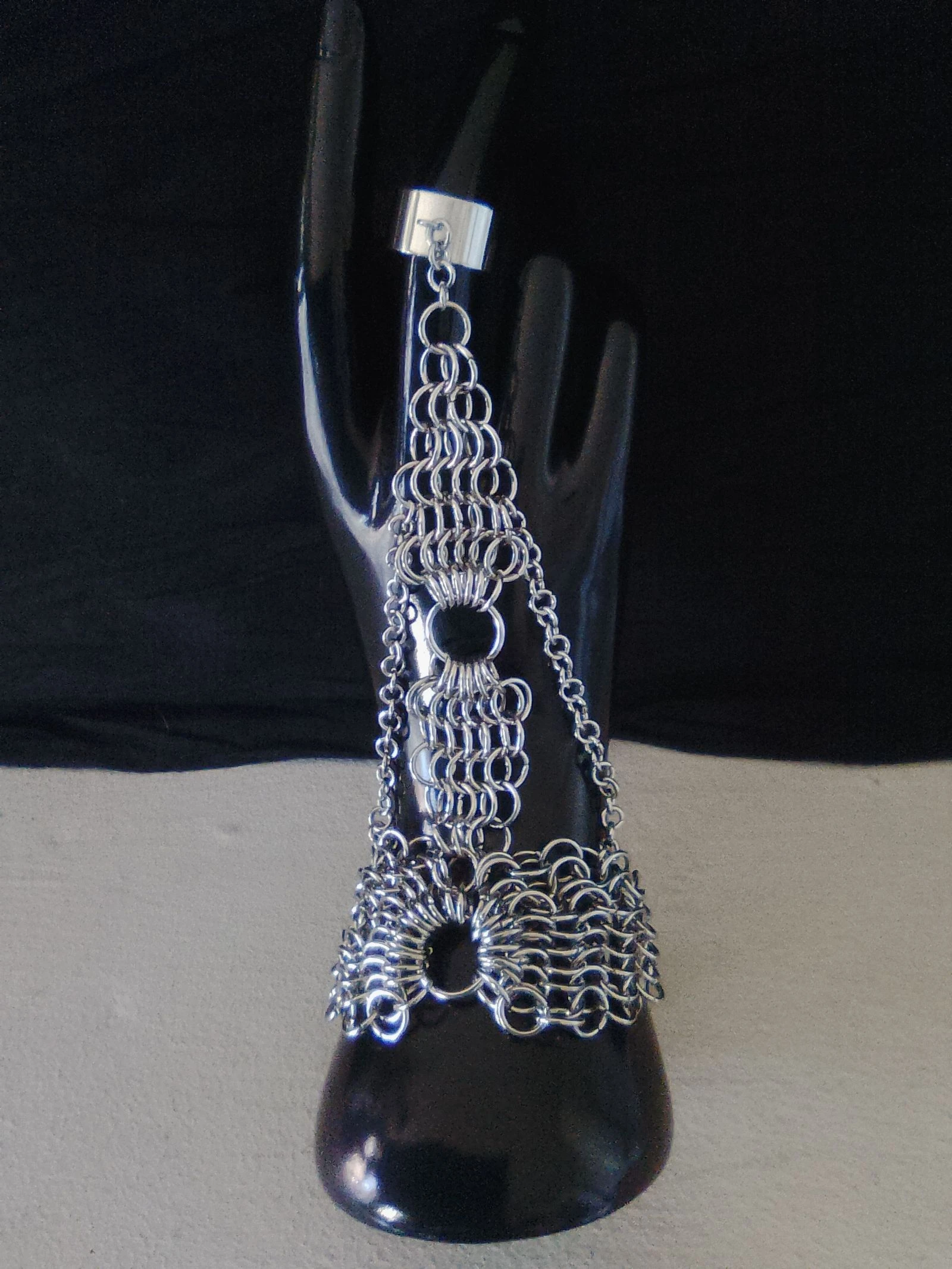 Pulsera brazalete anillo cadena europea – photo 2
